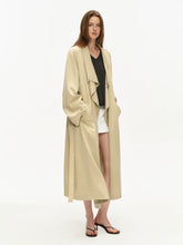 Kybecs | Women’s Tencel Blend Two-Way Lightweight Trench Jacket with Asymmetrical Collar