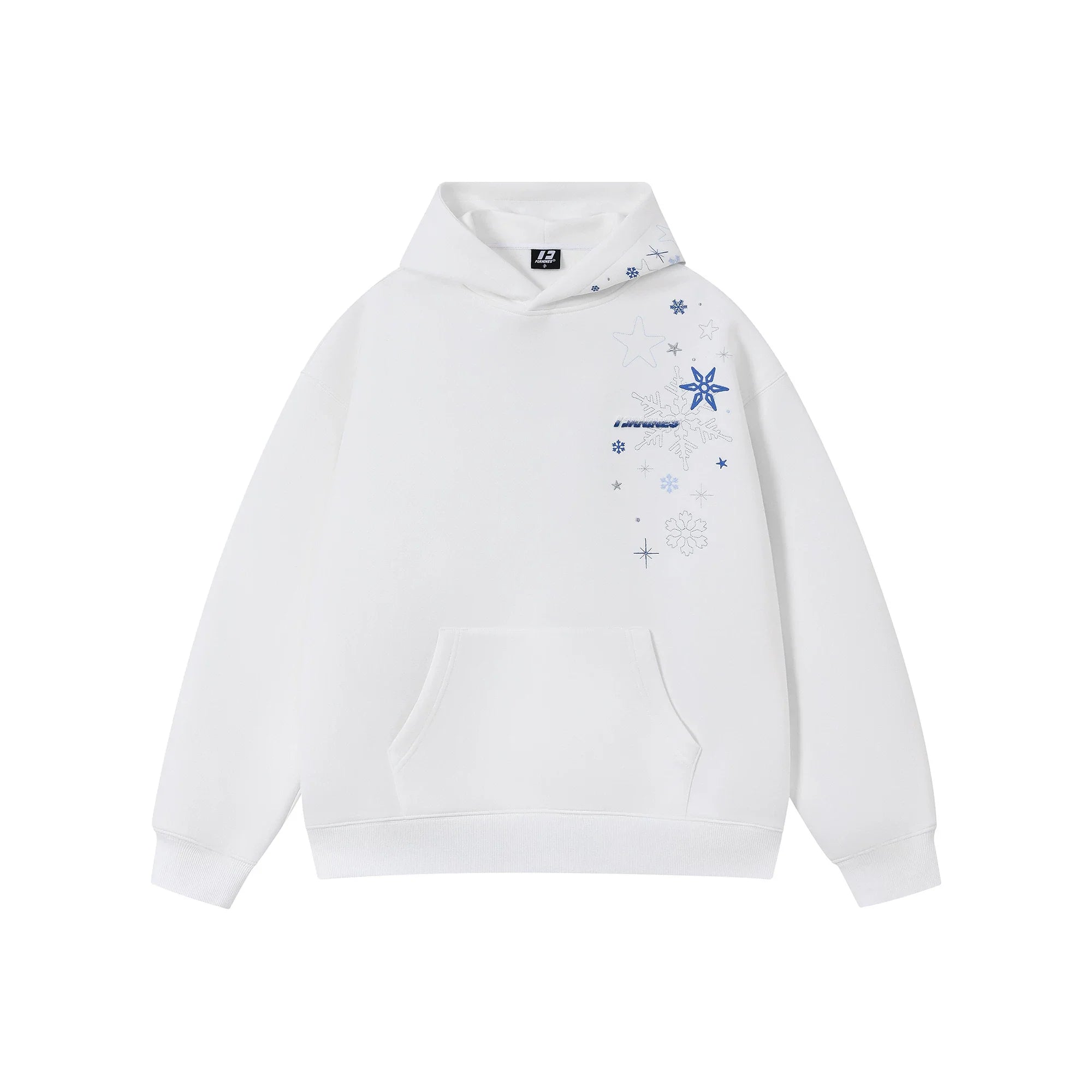 Kybecs | Snowflake Embroidered Velvet Hoodie Thick Winter Jacket Unisex