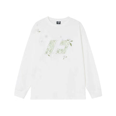 Kybecs | Chinese Style Bamboo Flower Long Sleeve Sweatshirt Unisex Couple