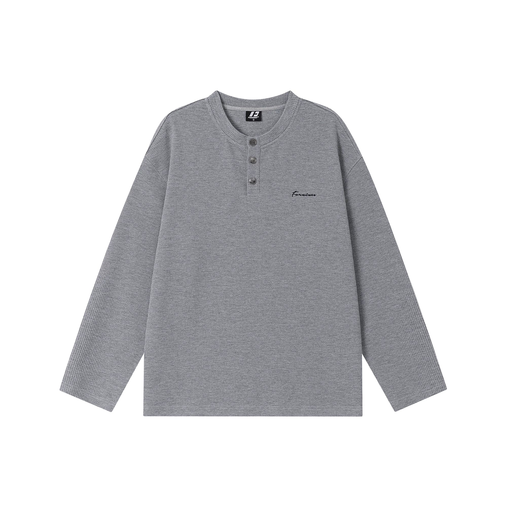 Kybecs | Waffle Henry Collar Heavyweight Long Sleeve Tee Unisex