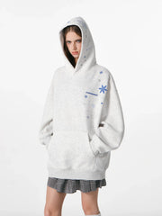Kybecs | Snowflake Embroidered Velvet Hoodie Thick Winter Jacket Unisex
