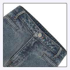 Kybecs| Women’s Ripped Wide-Leg Jeans – Retro Washed Distressed Summer Pants