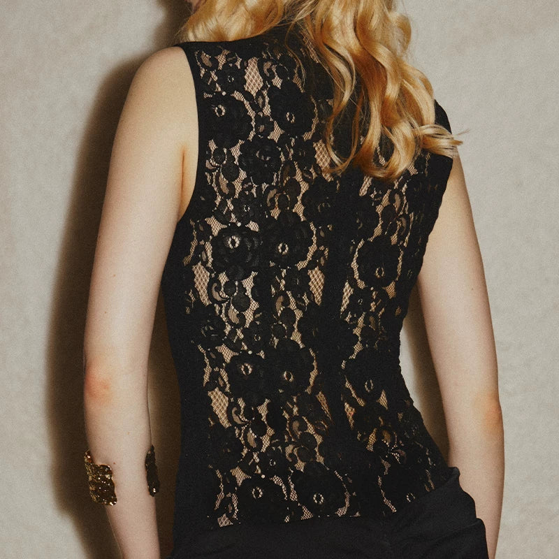 Kybecs | Modern Chinese Lace Qipao midi Dress Cross Collar Split Skirt