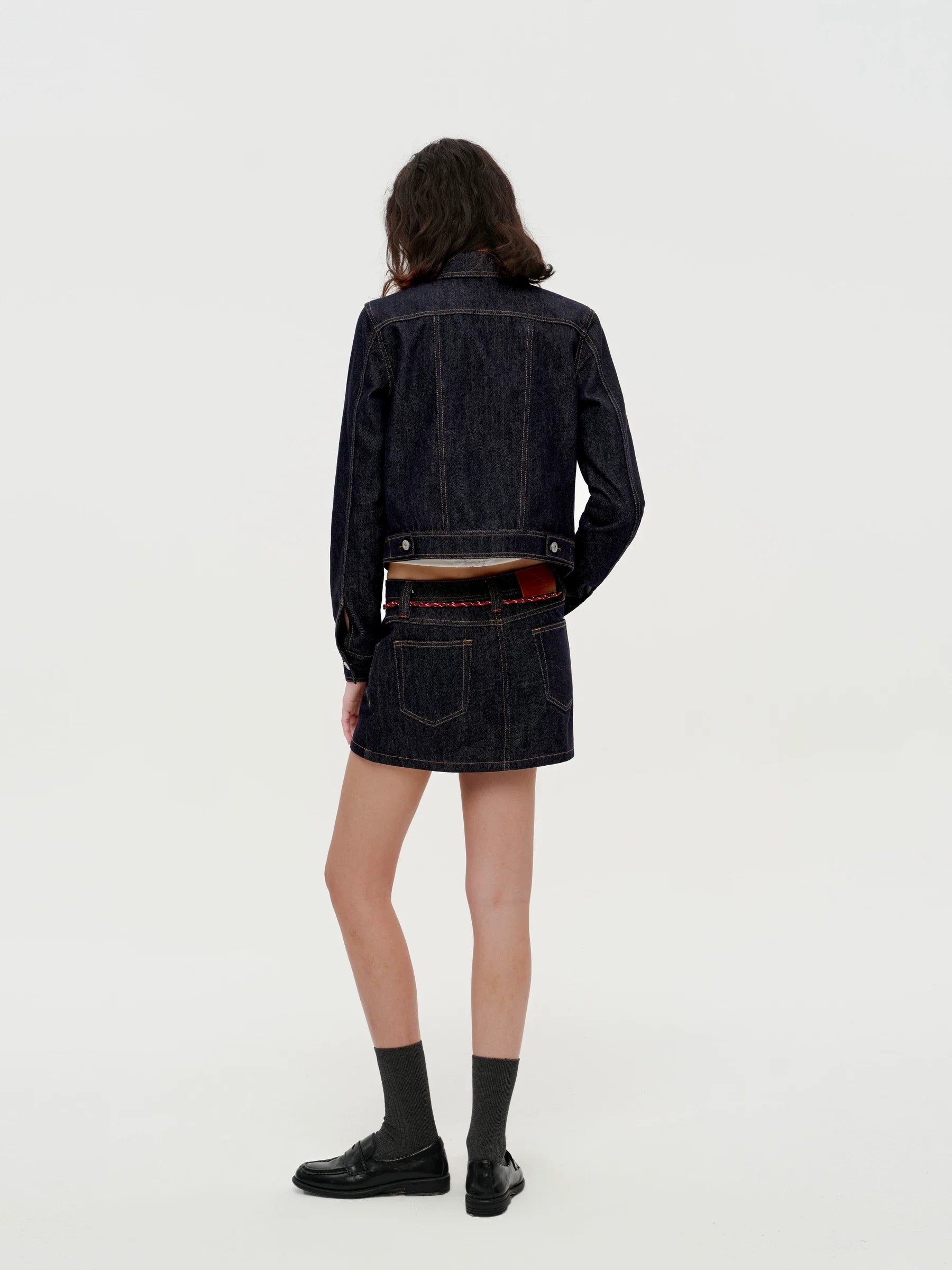 Kybecs| Women’s Vintage Quilted Denim Short Jacket & Slim Denim Skirt Set
