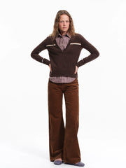 Kybecs| Women’s Vintage Cotton Corduroy Low-Waist Straight Pants – Winter Casual Trousers