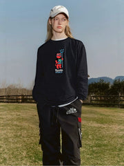 Kybecs | American Street Style Graphic Long Sleeve T-Shirt Couple Unisex