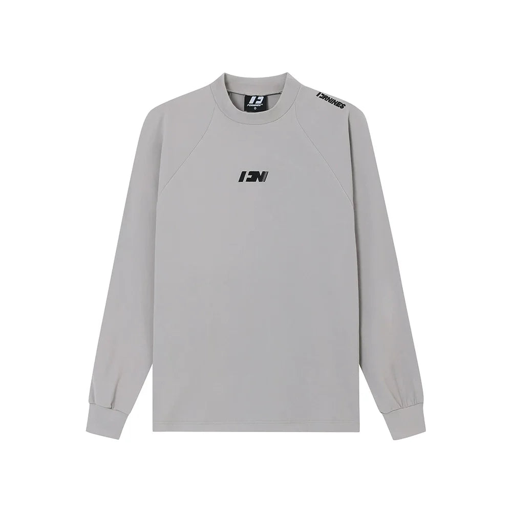 Kybecs | German Velvet Half Turtleneck Embroidered Loose Long Sleeve Top