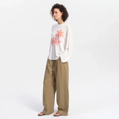 Kybecs| Women’s Summer Tencel Loose Wide-Leg Pants – Lightweight Casual Khaki & White Long Trousers