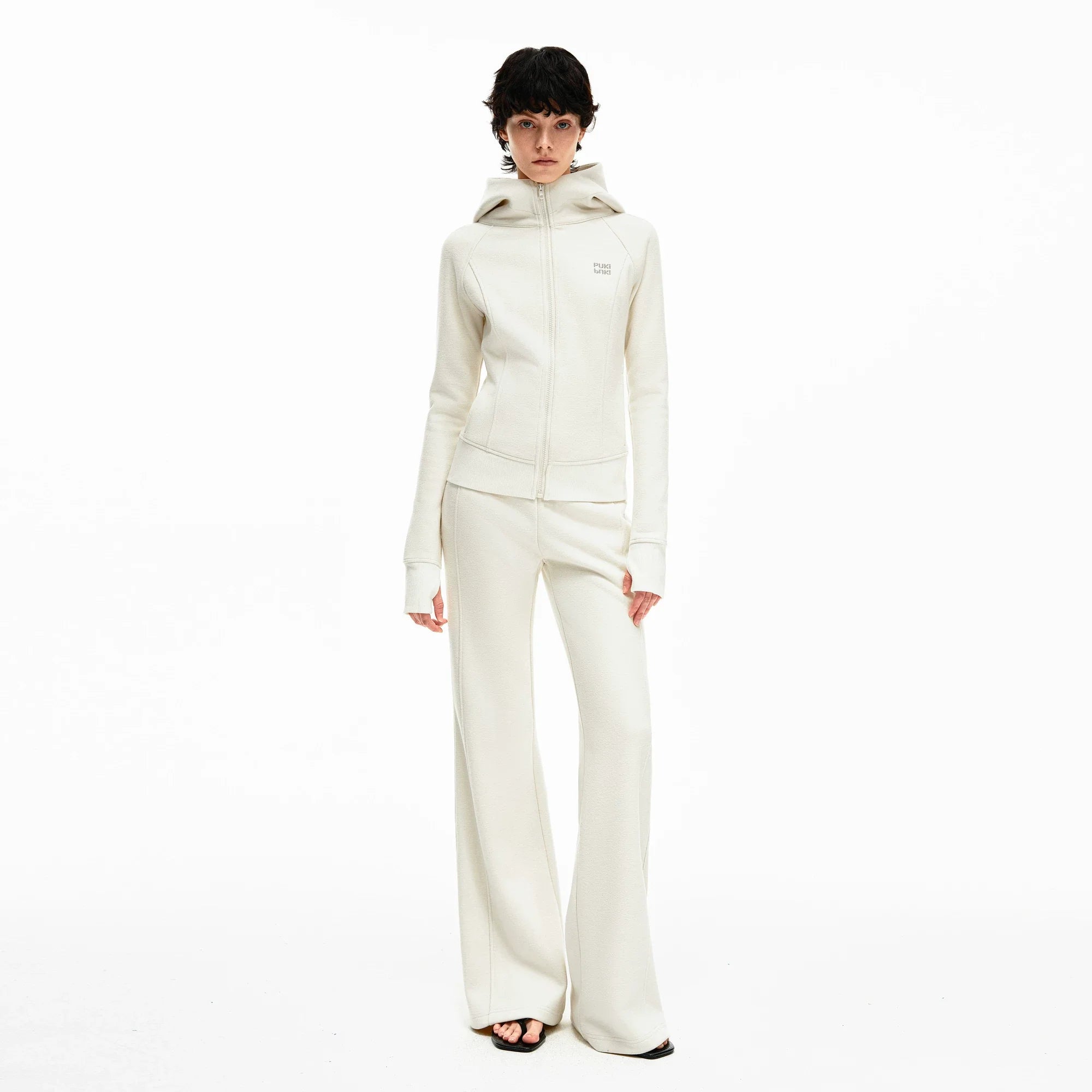 Kybecs | Women’s Slim Fit Autumn/Winter Two-Piece Set with Structured Top and Bootcut Pants