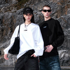 Kybecs | Heavyweight Cotton Embroidered Long Sleeve Tee Unisex Couple