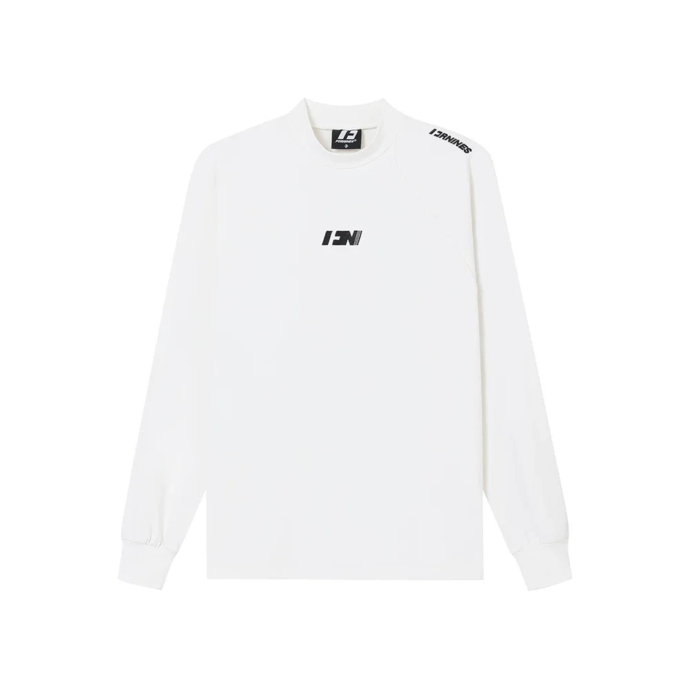 Kybecs | German Velvet Half Turtleneck Embroidered Loose Long Sleeve Top