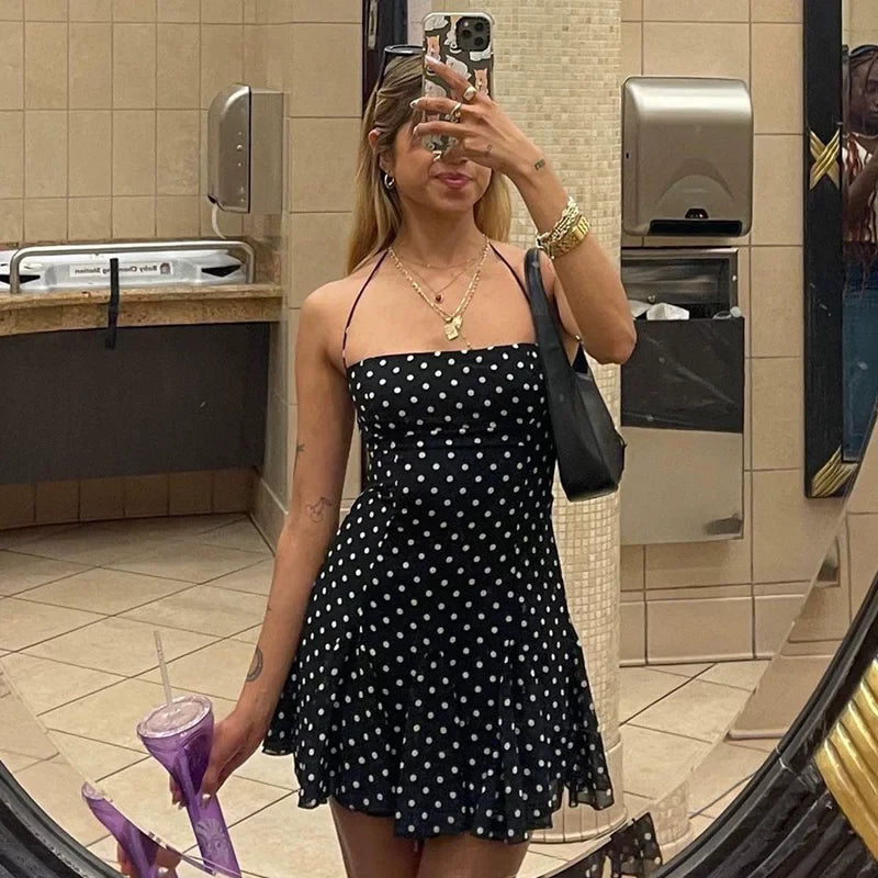 Kybecs | French Holiday Tube Top Slimming Waist mini Skirt Dress
