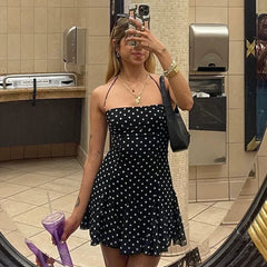 Kybecs | French Holiday Tube Top Slimming Waist mini Skirt Dress