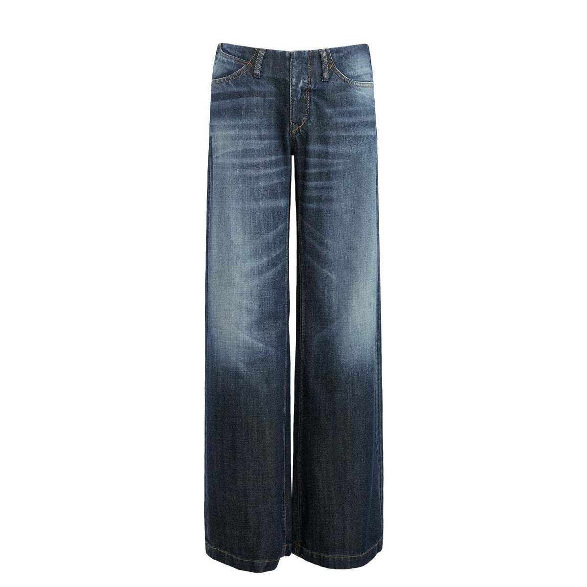 Kybecs| Women’s Cotton Washed Low-Rise Straight Leg Jeans – Loose Wide-Leg Summer Pants