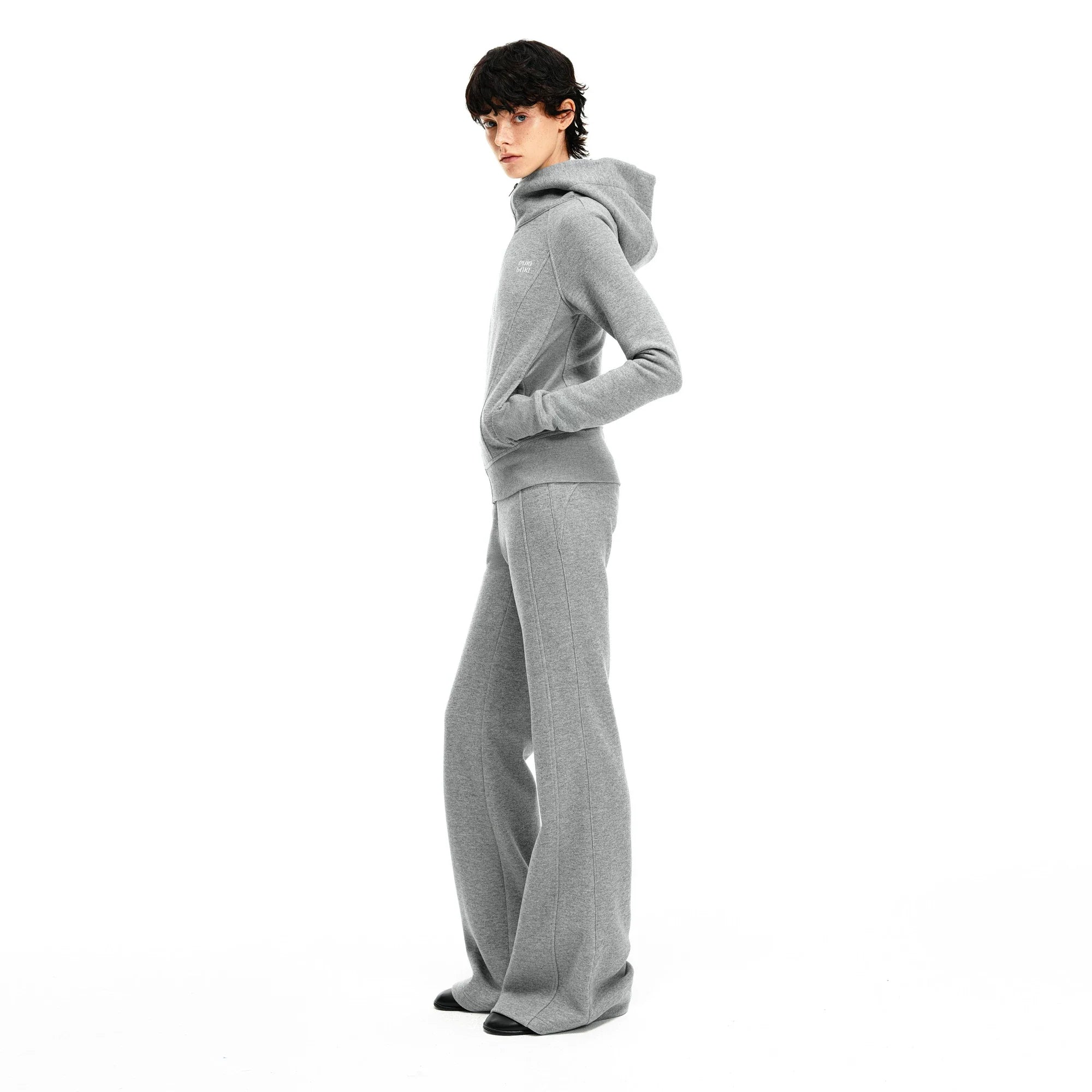 Kybecs| Women’s Slim Acetate Wool Casual Sports Suit – Warm Autumn & Winter Top with Boot-Cut Pants
