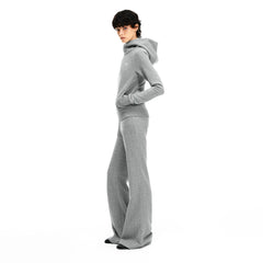 Kybecs| Women’s Slim Acetate Wool Casual Sports Suit – Warm Autumn & Winter Top with Boot-Cut Pants