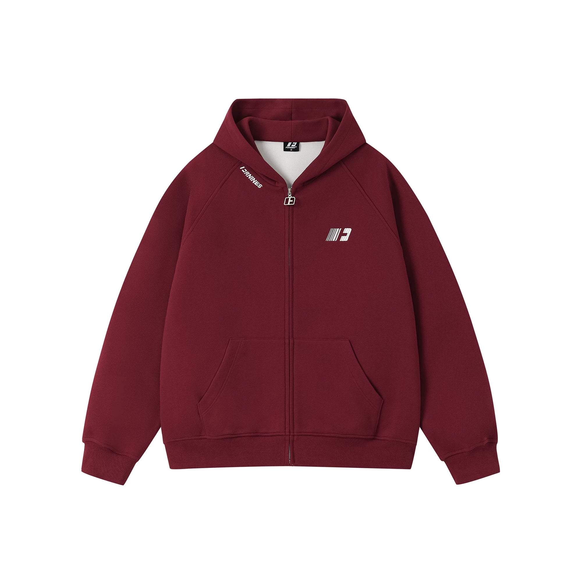 Kybecs | Embroidered Hooded Zip Cardigan Loose Casual Jacket Unisex