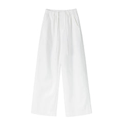 Kybecs| Women’s Summer Tencel Loose Wide-Leg Pants – Lightweight Casual Khaki & White Long Trousers