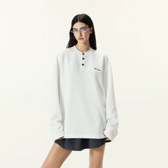 Kybecs | Waffle Henry Collar Heavyweight Long Sleeve Tee Unisex
