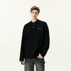 Kybecs | Waffle Henry Collar Heavyweight Long Sleeve Tee Unisex