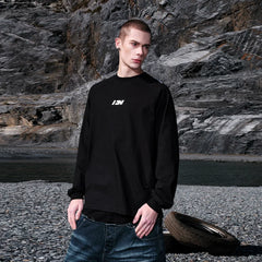 Kybecs | Heavyweight Cotton Embroidered Long Sleeve Tee Unisex Couple