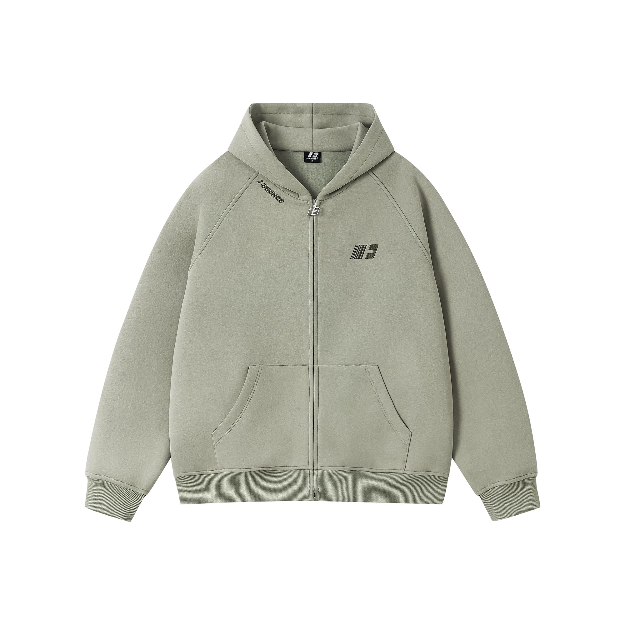 Kybecs | Embroidered Hooded Zip Cardigan Loose Casual Jacket Unisex