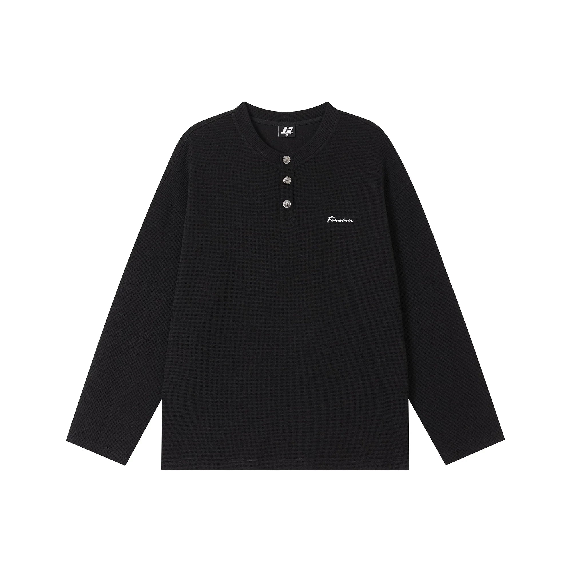 Kybecs | Waffle Henry Collar Heavyweight Long Sleeve Tee Unisex