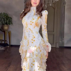 Kybecs| Long Sleeve Slim Fit Maxi Dress for Women – Elegant Feminine Style