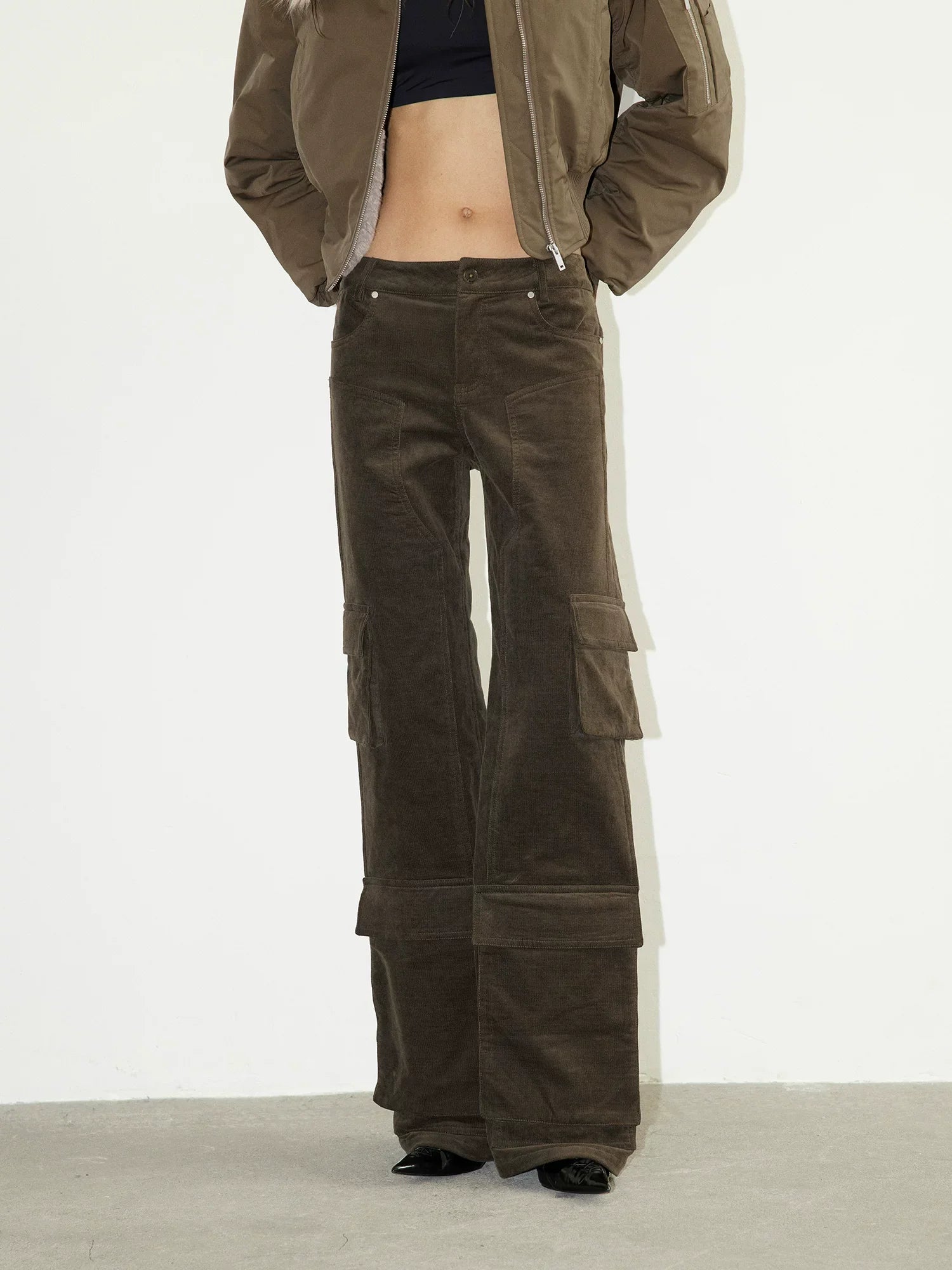 Kybecs| Women’s Retro Loose Corduroy Pants – Casual Wide-Leg Overalls
