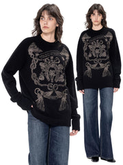 Kybecs | Autumn Winter Wool Jacquard Knit Sweater Unique Pattern Women’s Top