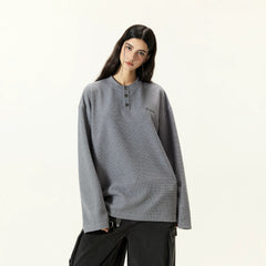 Kybecs | Waffle Henry Collar Heavyweight Long Sleeve Tee Unisex