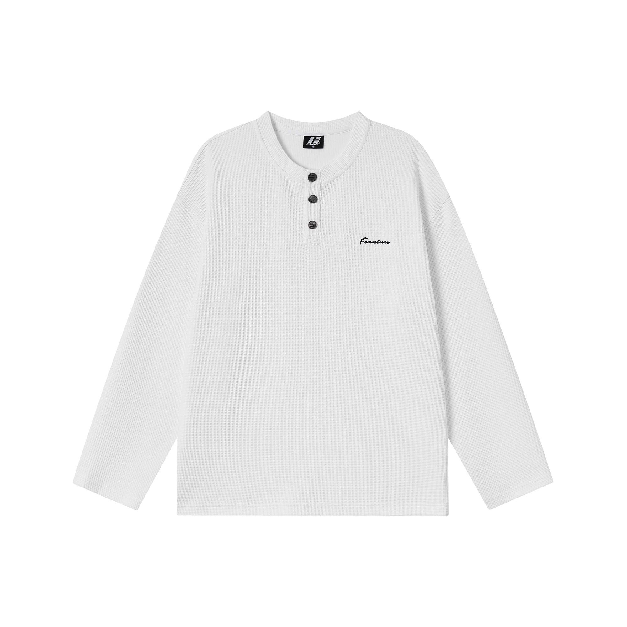 Kybecs | Waffle Henry Collar Heavyweight Long Sleeve Tee Unisex