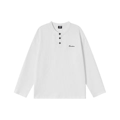 Kybecs | Waffle Henry Collar Heavyweight Long Sleeve Tee Unisex