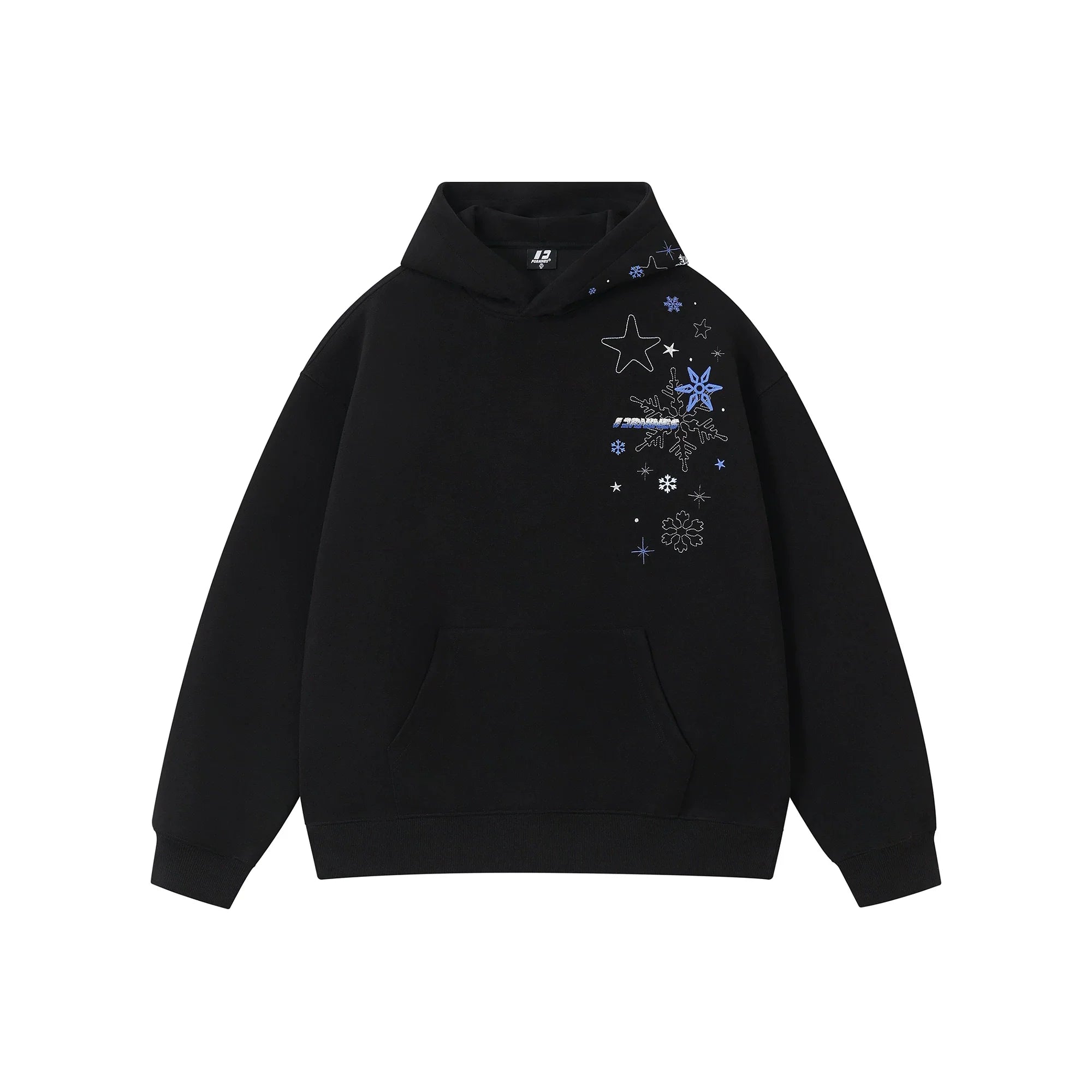 Kybecs | Snowflake Embroidered Velvet Hoodie Thick Winter Jacket Unisex
