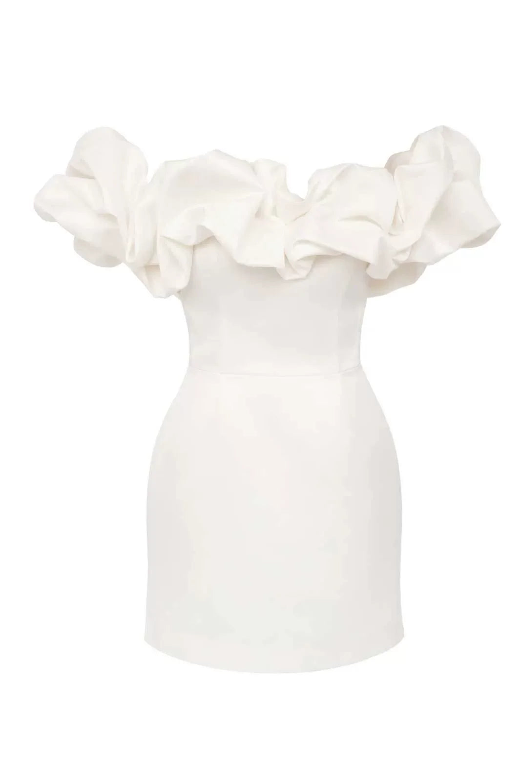 Kybecs| Ruffled One-Shoulder Party midi Dress for Women – Elegant Light Luxury Occasion Style