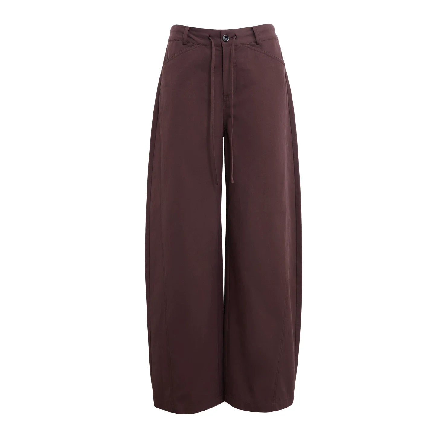 Kybecs| Women’s Cotton Low-Waist Drawstring Casual Pants – Loose-Fit Wide-Leg Banana Trousers